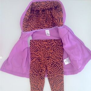 5 for $25 Bundle ⭐️ Carter’s Matching Purple Leopard Animal Print Vest & Pants